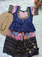 Pattu Langa  - Blue and Pink